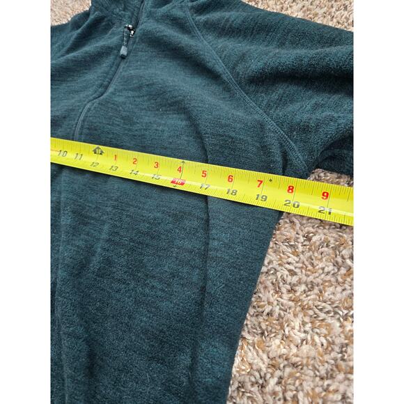 Eddie Bauer Women’s 1/4 Zip Fleece Pullover Green Large Cozy Outdoor Gorpcore - Picture 8 of 9